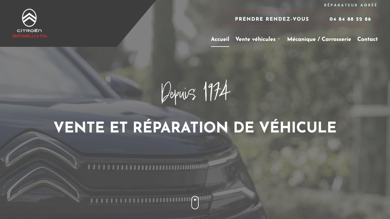Capture du site de Garage Antonelli & Fils