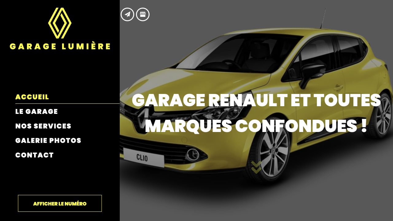 Capture du site de Garage Lumière