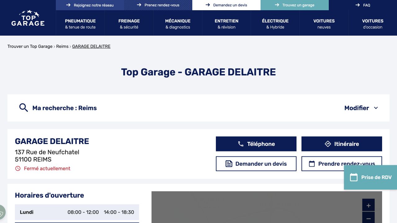 Capture du site de Garage Delaitre