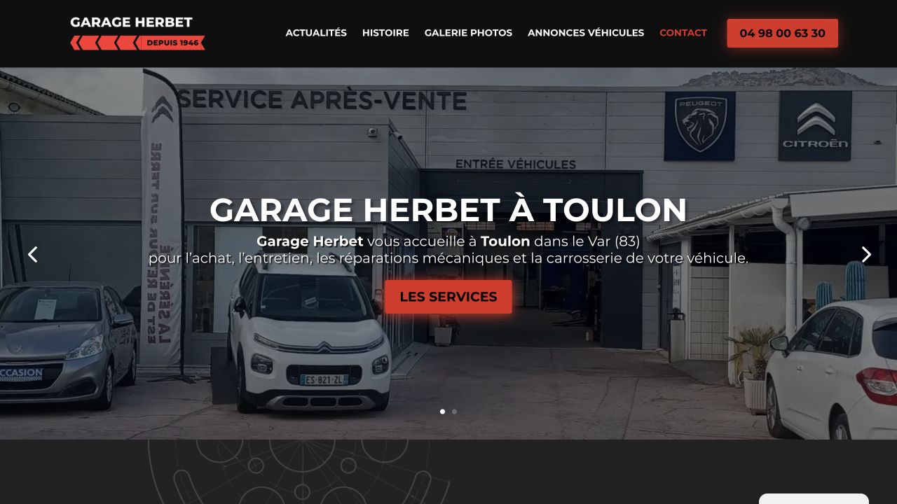 Capture du site de Garage Herbet Lionel et Fils