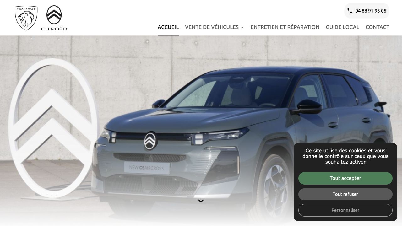 Capture du site de Gimel Automobiles