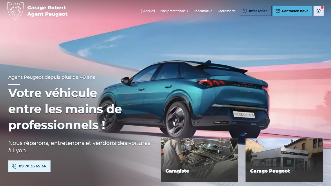 Capture du site de Garage Robert
