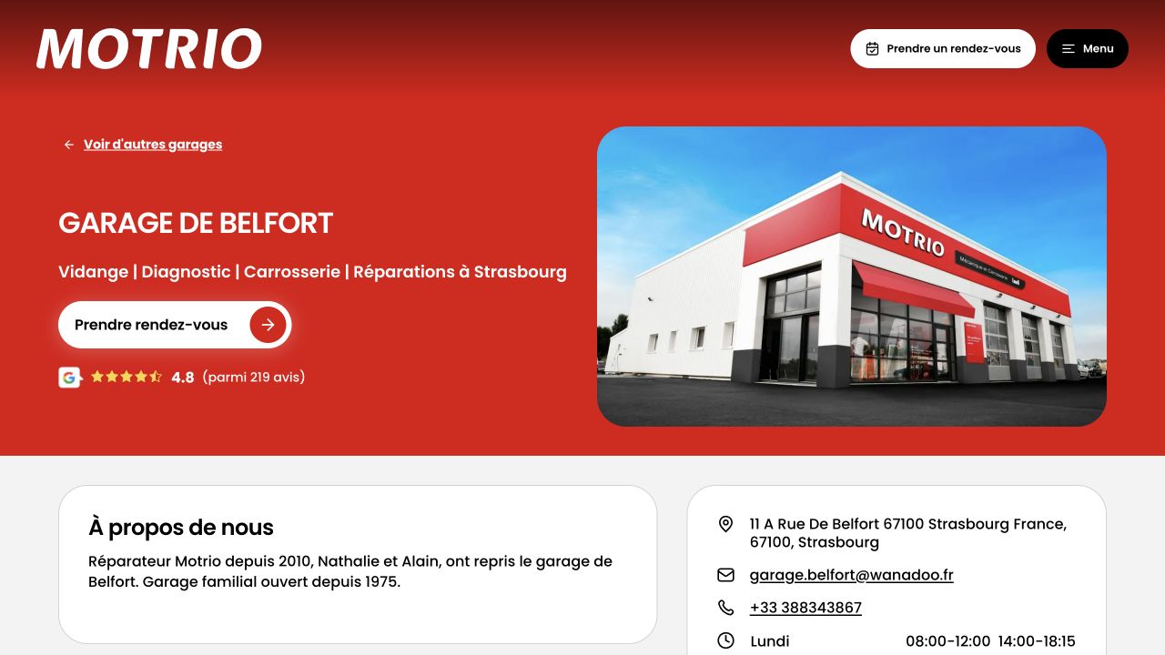 Capture du site de Garage de Belfort