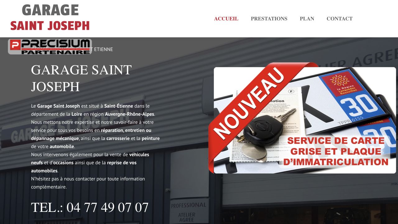 Capture du site de Garage Saint Joseph