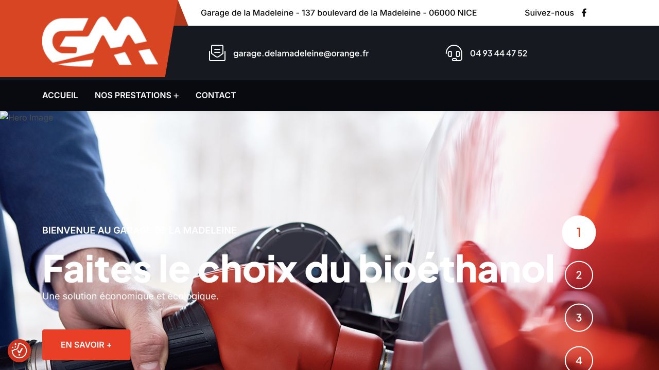 Capture du site de Garage de la Madeleine