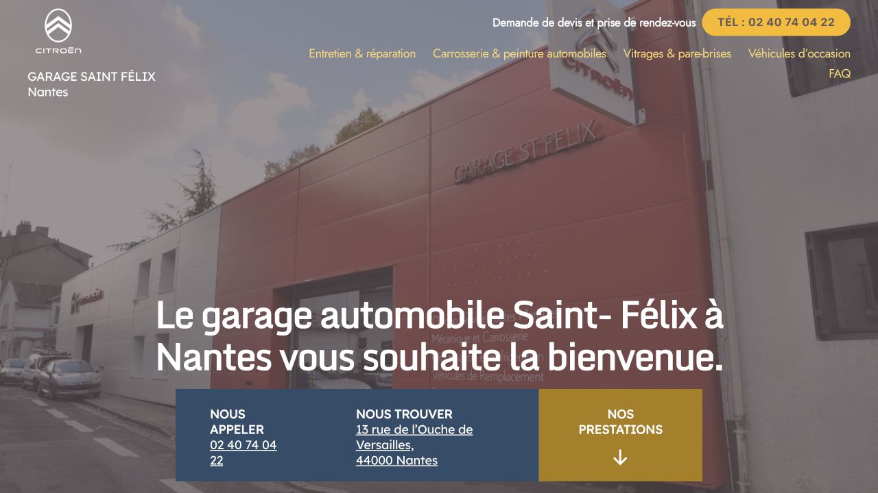 Capture du site de Garage St Félix