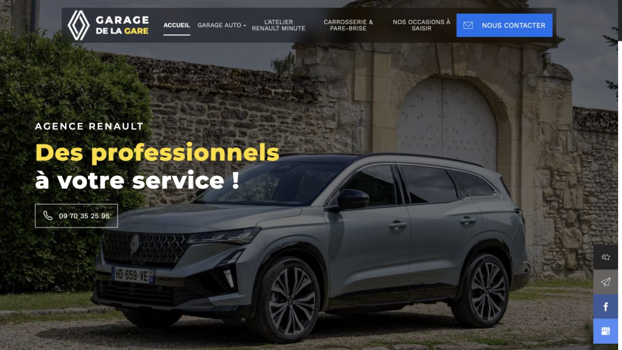 Capture du site de Garage de la Gare