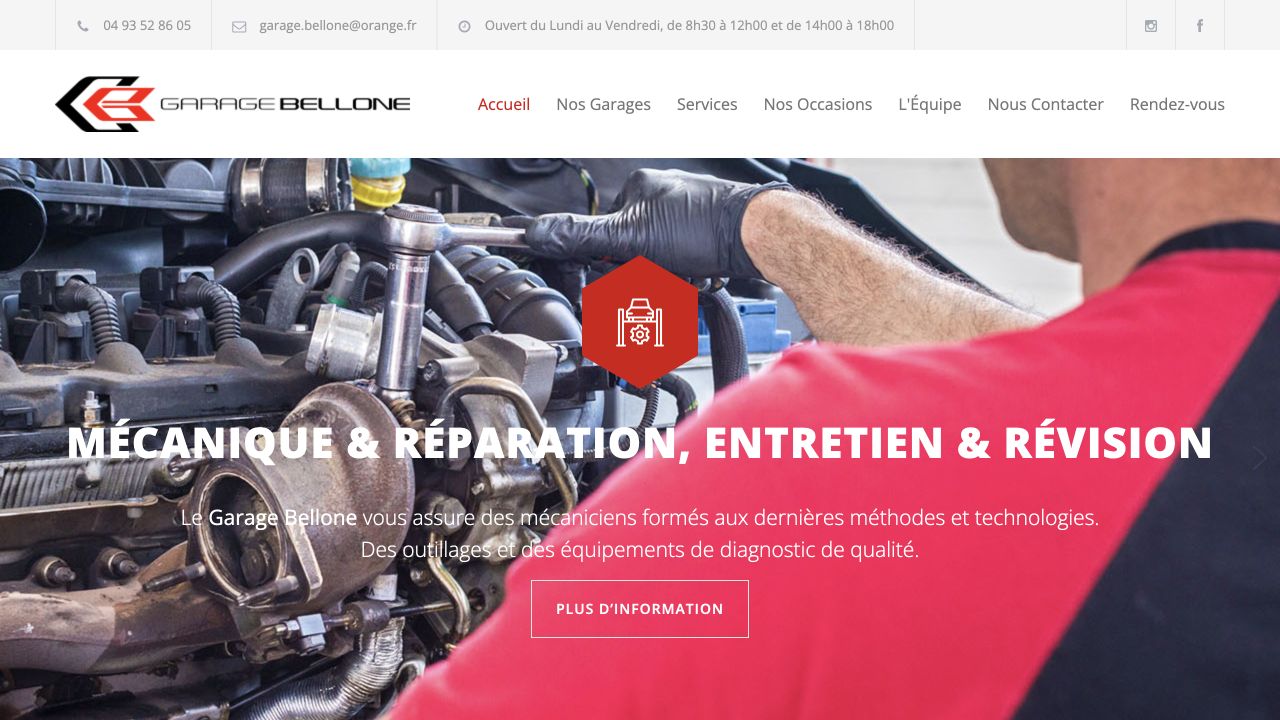 Capture du site de Garage Bellone