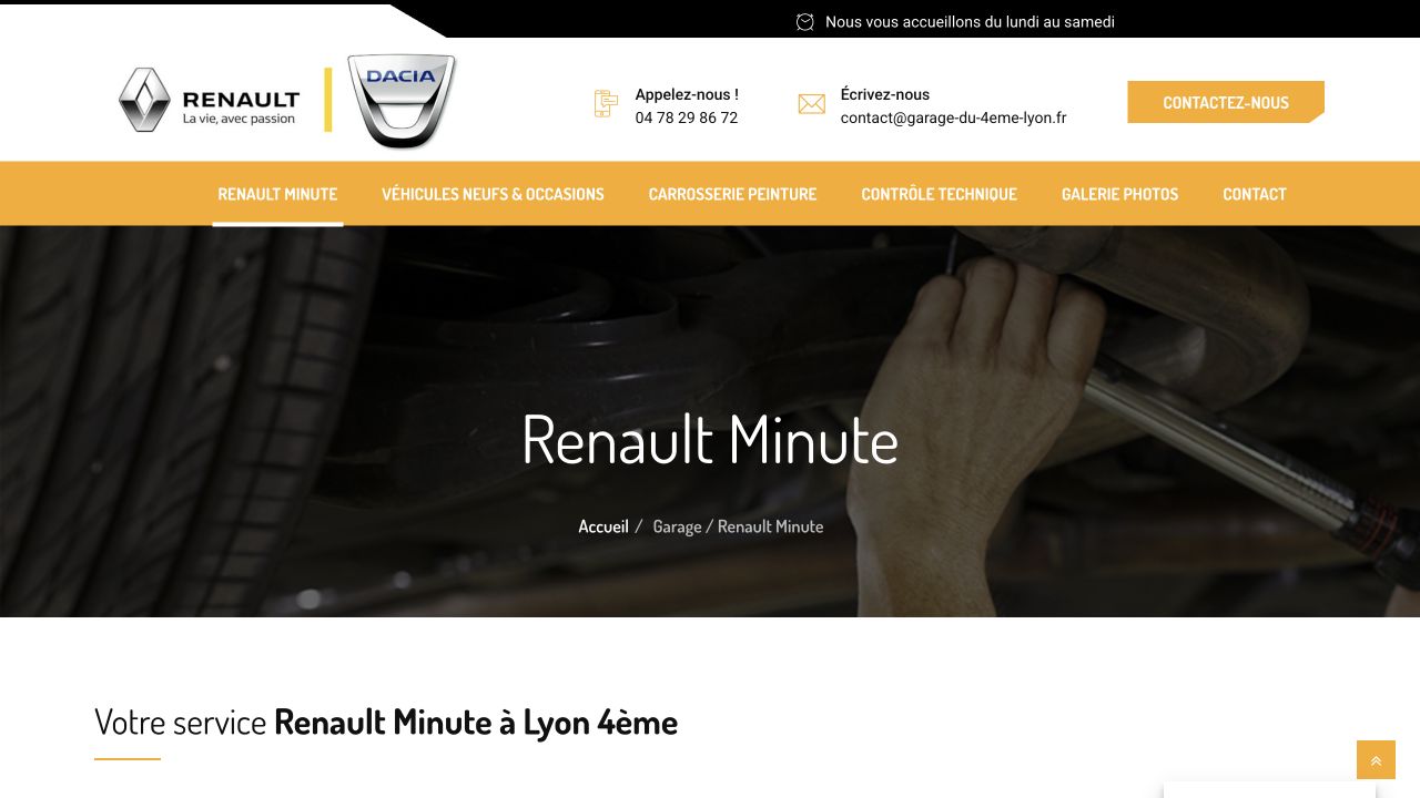 Capture du site de Garage du 4e — Renault Croix-Rousse