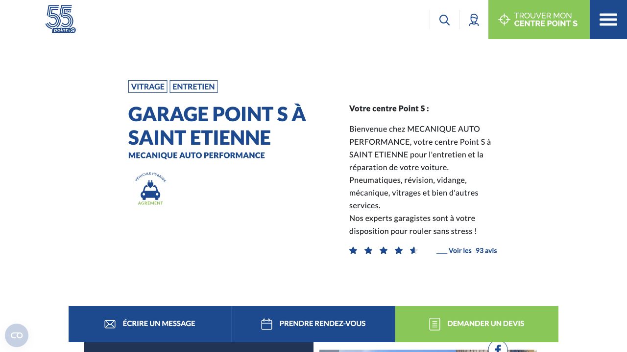 Capture du site de Mécanique Auto Performance – Point S