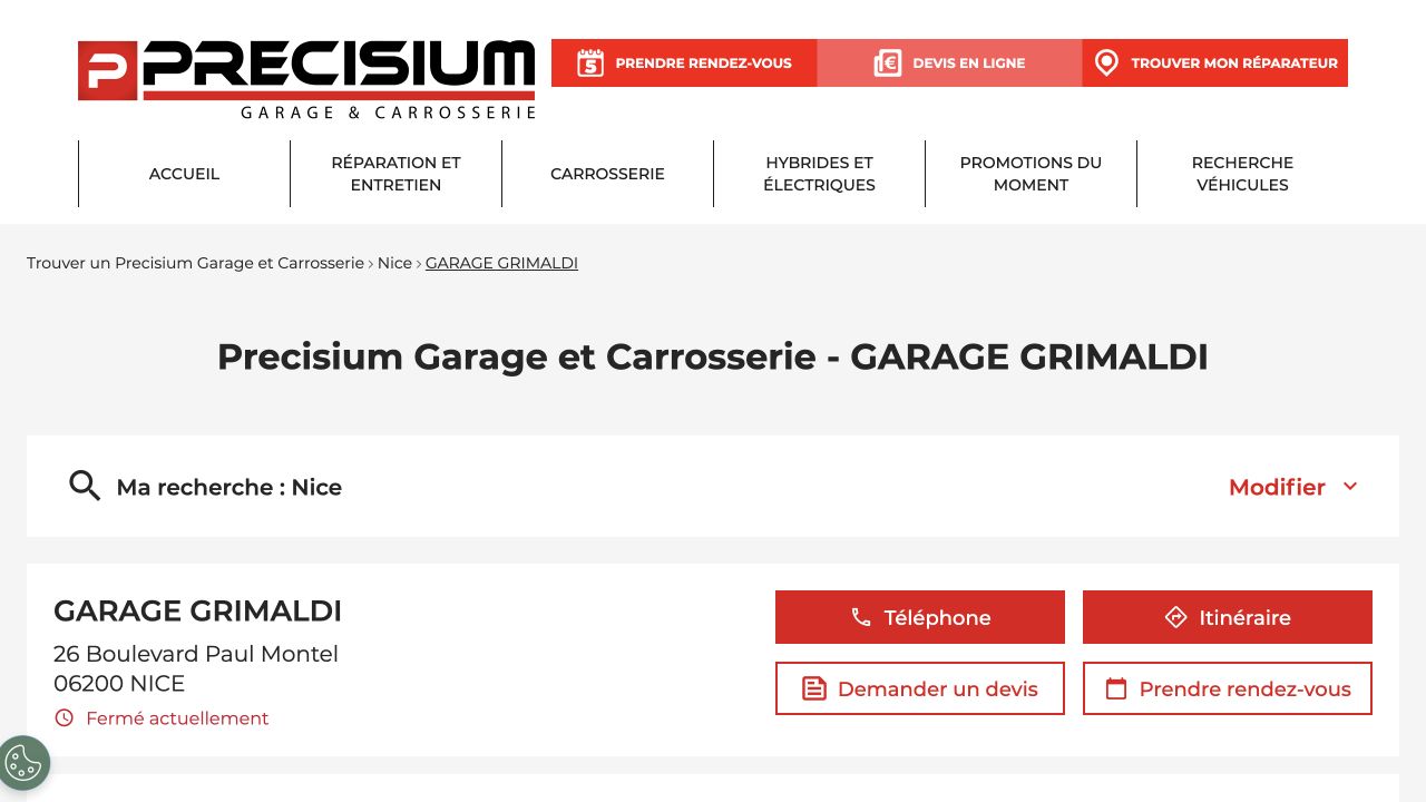 Capture du site de Garage Grimaldi