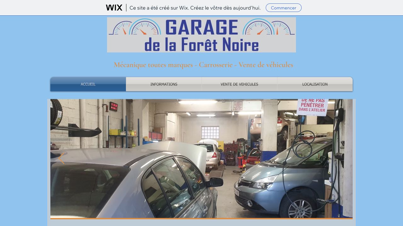 Capture du site de Garage de la Forêt Noire