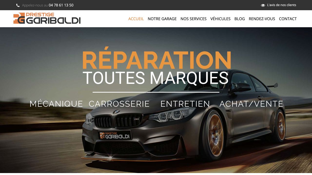 Capture du site de Prestige Garibaldi
