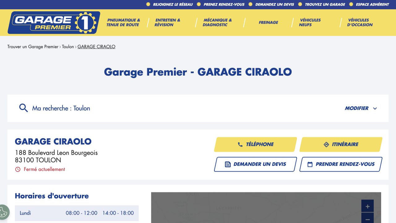 Capture du site de Garage Ciraolo