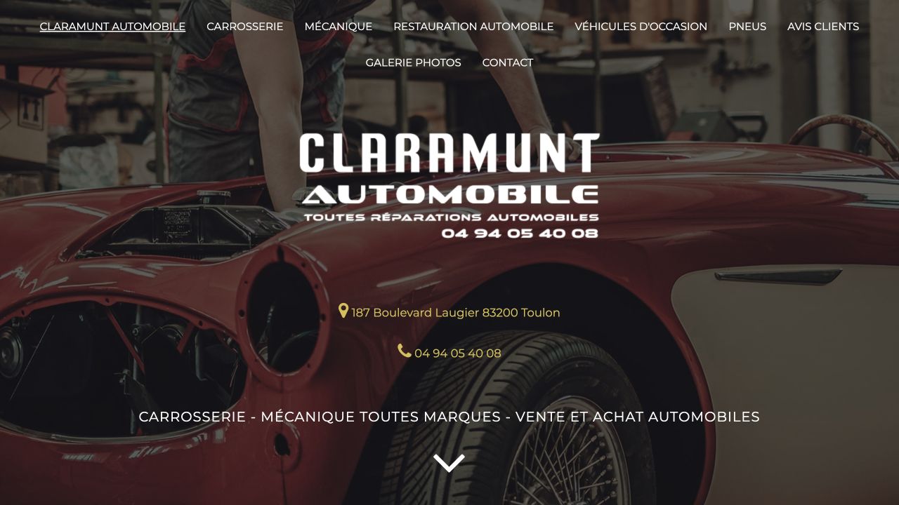 Capture du site de Claramunt Automobile