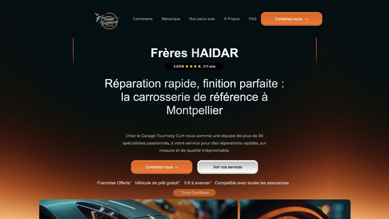 Capture du site de Garage Tournezy CLH