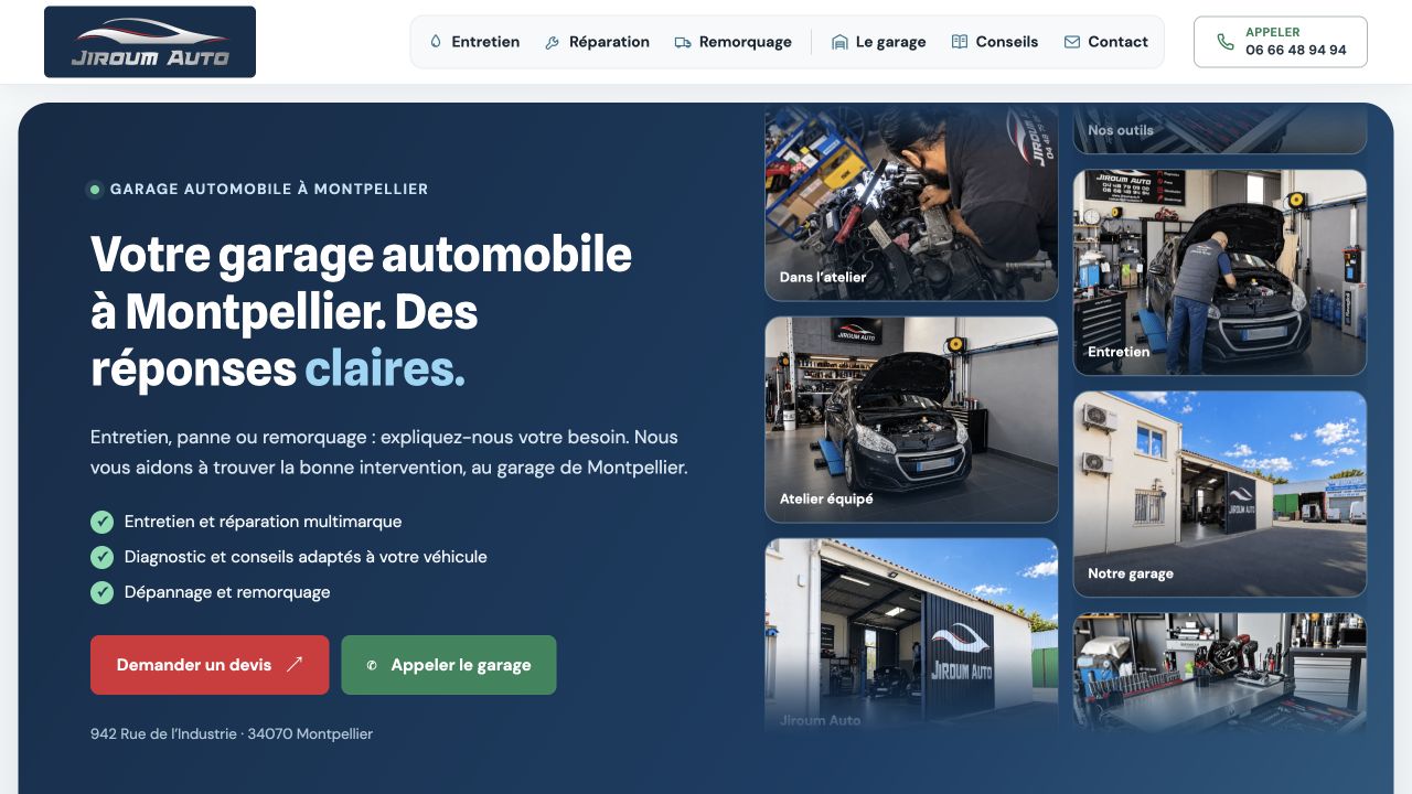 Capture du site de Jiroum Auto
