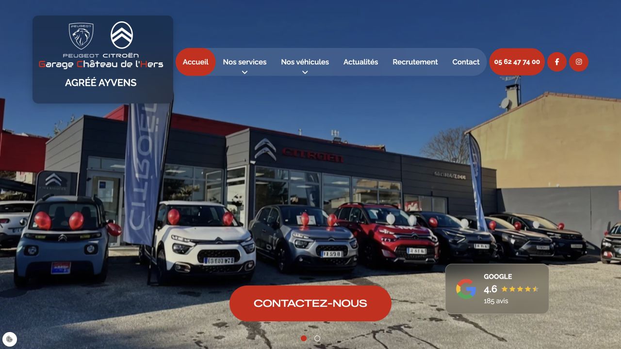 Capture du site de Garage du Château de l’Hers
