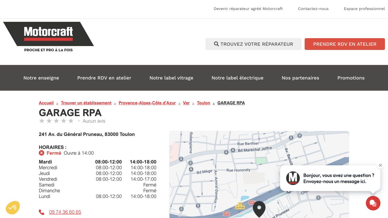 Capture du site de Garage RPA