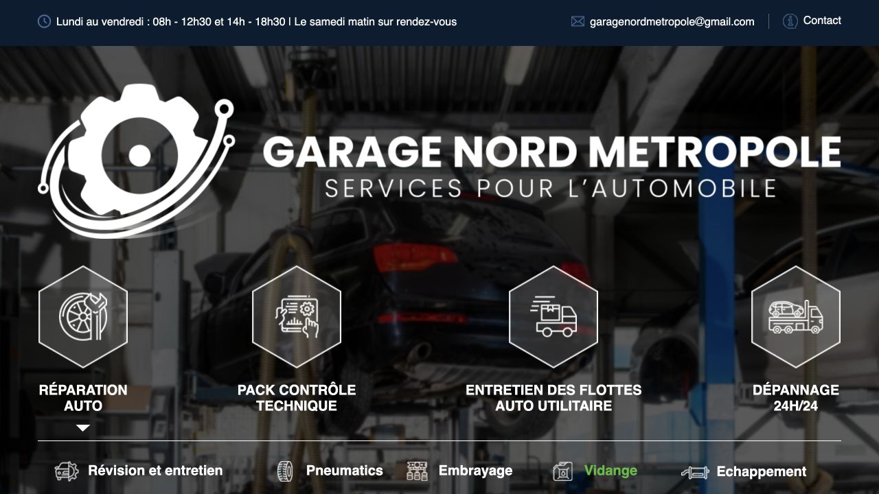 Capture du site de Garage Nord Métropole
