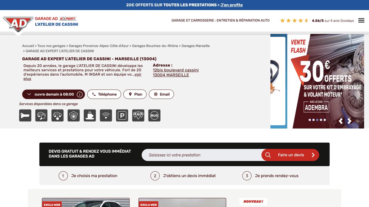 Capture du site de L’Atelier de Cassini